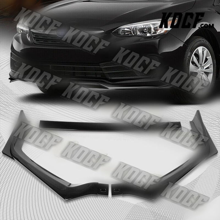 For 2020-2022 Subaru Impreza JDM CS-Style Painted Black Front Bumper Spoiler Lip - KOCF.com - Car Parts