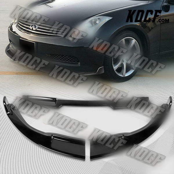 For 2003-2007 Infiniti G35 Coupe GT-Style Painted Black Front Bumper Spoiler Lip - KOCF.com - Car Parts