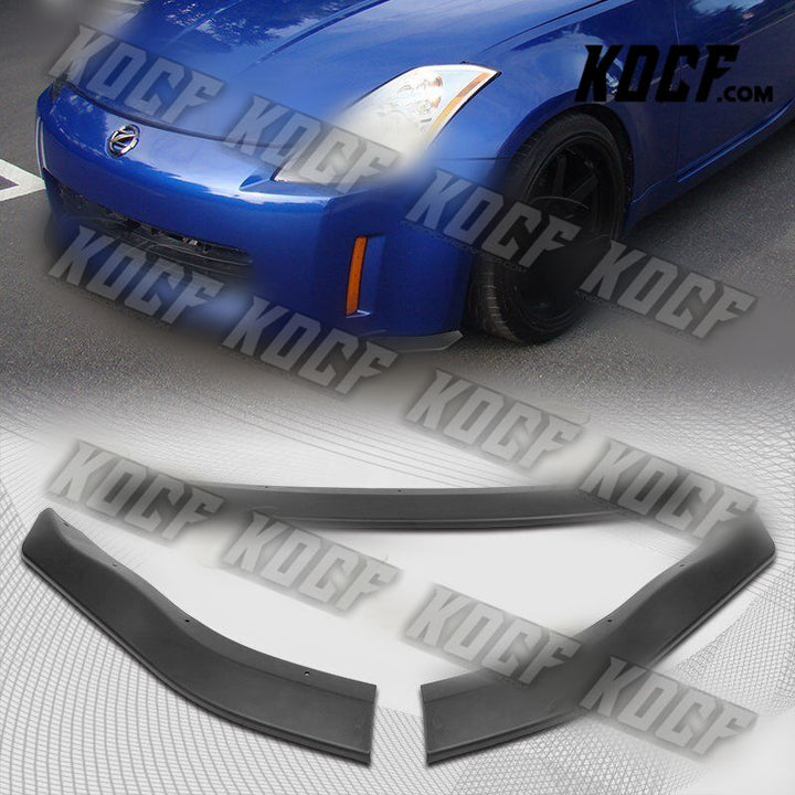 For 03-05 Nissan 350Z Z33 CT-Style Matt Black Front Bumper Splitter Spoiler Lip - KOCF.com - Car Parts