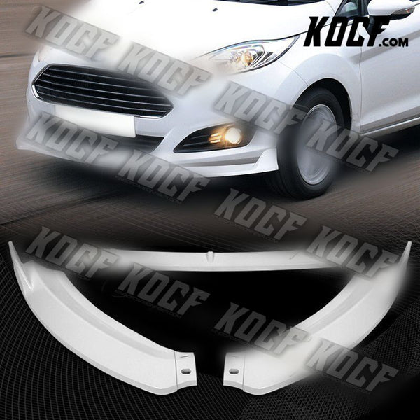 For 14-19 Ford Fiesta STP-Style Painted White Front Bumper Splitter Spoiler Lip - KOCF.com - Car Parts