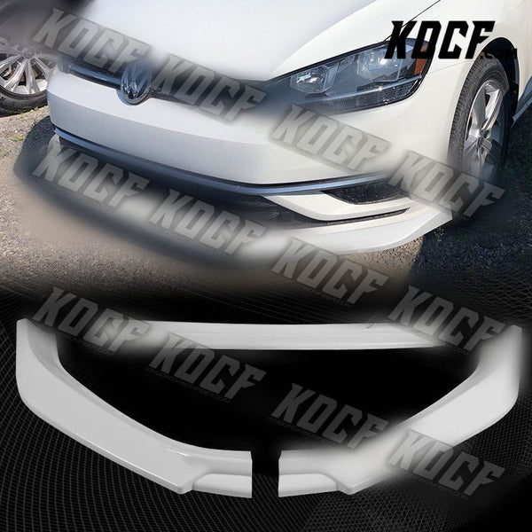 For 18-21 Volkswagen Golf MK7.5 Painted White Front Bumper Splitter Spoiler Lip - KOCF.com - Car Parts