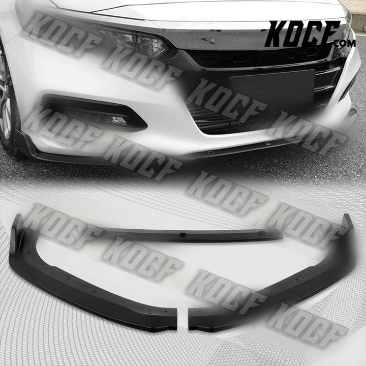 For 18-21 Honda Accord Sedan Matt Black Front Bumper Splitter Spoiler Lip Kit - KOCF.com - Car Parts