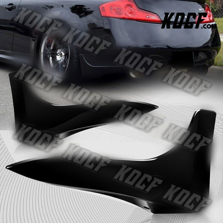 For 03-06 Infiniti G35 Coupe Painted BLK Rear Bumper Lip Mud Guards Polyurethane - KOCF.com - Car Parts