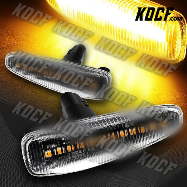 For Mitsubishi Lancer EVO X Mirage Clear Lens Amber LED Signal Side Marker Light - KOCF.com - Car Parts