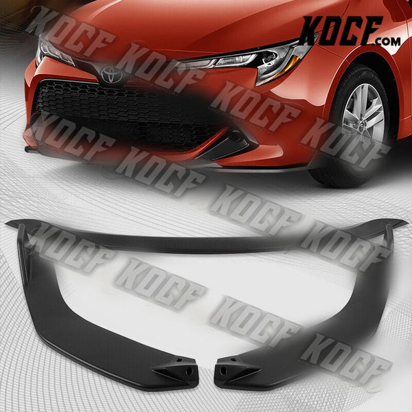 For 2019-2022 Toyota Corolla SE Hatchback TS-Style Matt Black Front Bumper Lip - KOCF.com - Car Parts