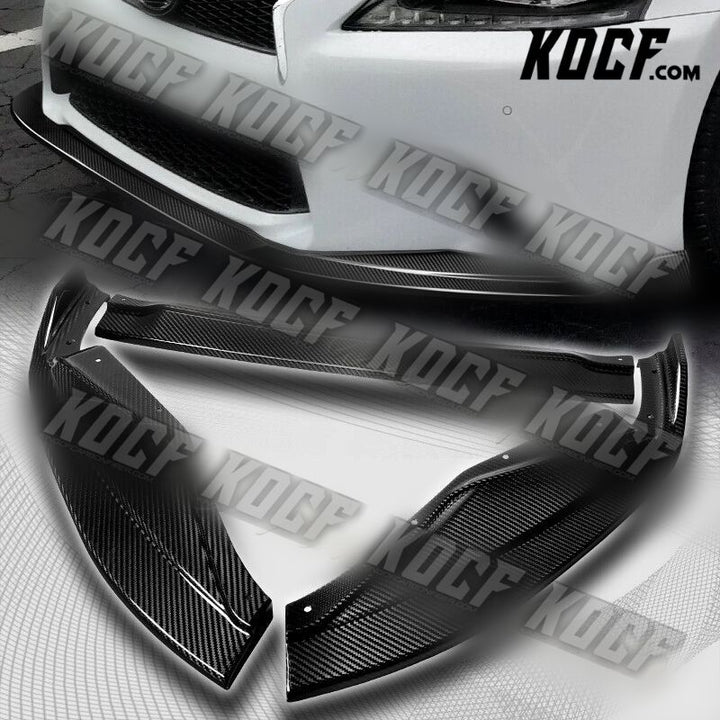 For 2013-2015 Lexus GS350 GS450h F-Sport Carbon Fiber Front Bumper Spoiler Lip - KOCF.com - Car Parts