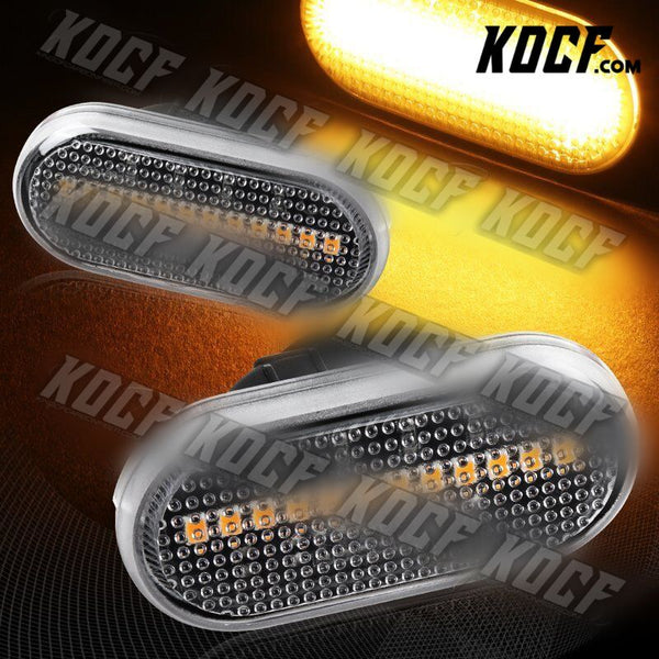 For Nissan Pathfinder/Navara/Cube Black Amber LED Turn Signal Side Marker Lights - KOCF.com - Car Parts