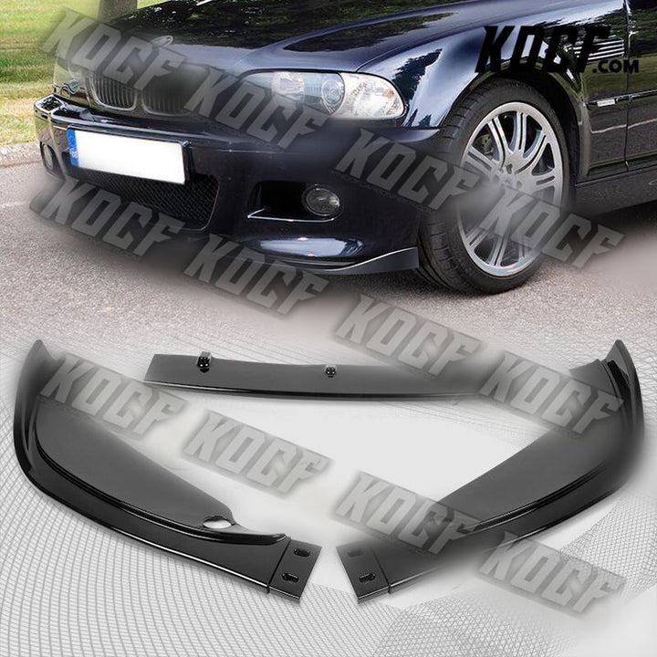 For 2001-2006 BMW E46 M3 H-Style Painted Black Front Bumper Splitter Spoiler Lip - KOCF.com - Car Parts