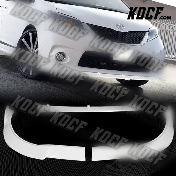 For 2011-2017 Toyota Sienna SE MP-Style Painted White Front Bumper Spoiler Lip - KOCF.com - Car Parts