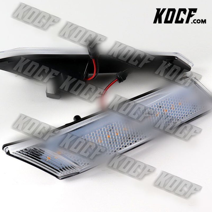 For 2005-2012 Porsche Boxster/Carrera Clear Lens Amber LED Side Marker Lights - KOCF.com - Car Parts