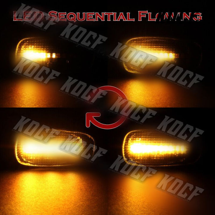 For 2001-2005 Lexus IS300 Smoke Lens Sequential LED Signal Side Marker Lights - KOCF.com - Car Parts