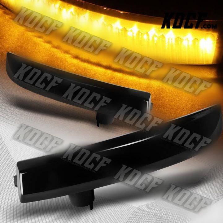 For Ford Escape Focus C-Max Smoked Side Mirror Amber LED Running Signal Lights - KOCF.com - Car Parts