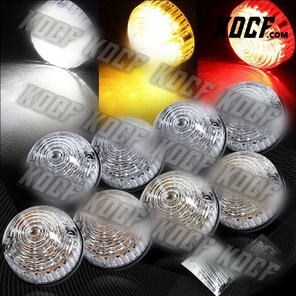 For 90-16 Land Rover Defender Clear Complete LED Upgrade Kits Indicator Lights - KOCF.com - Car Parts