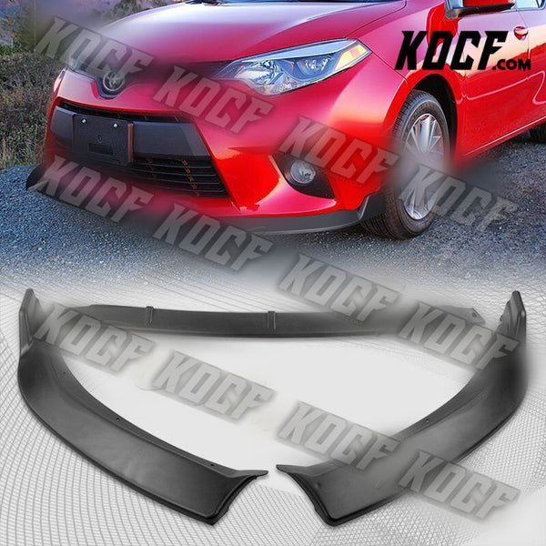 For 14-16 Toyota Corolla Base L/LE Matt Black Front Bumper Splitter Spoiler Lip - KOCF.com - Car Parts