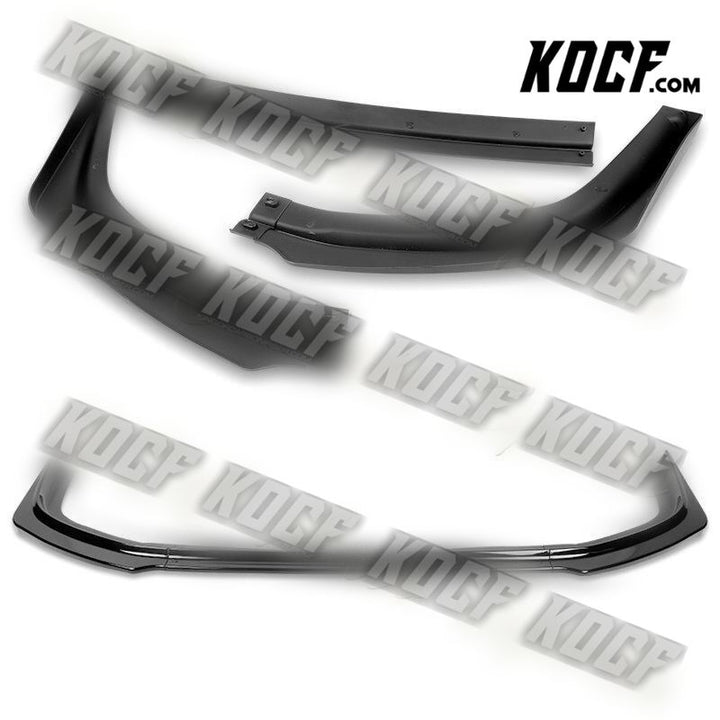 For 2008-2015 Mitsubishi EVO X R-Style Painted Black Front Bumper Spoiler Lip - KOCF.com - Car Parts