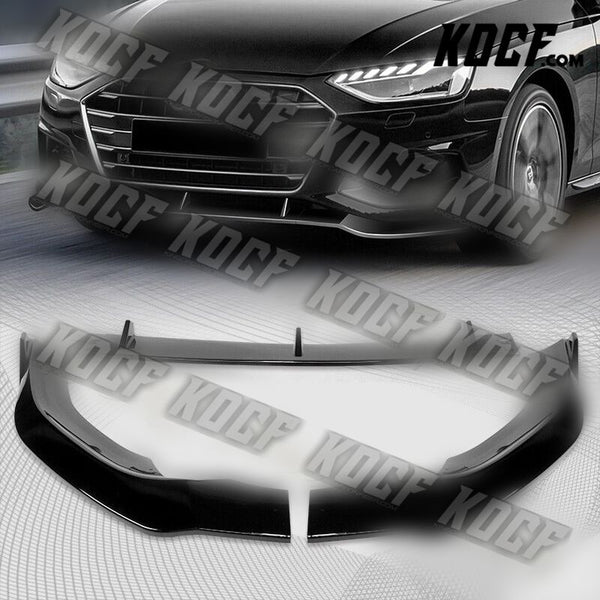 For 2020-2022 Audi A4L Quattro Painted Black Front Bumper Splitter Spoiler Lip - KOCF.com - Car Parts