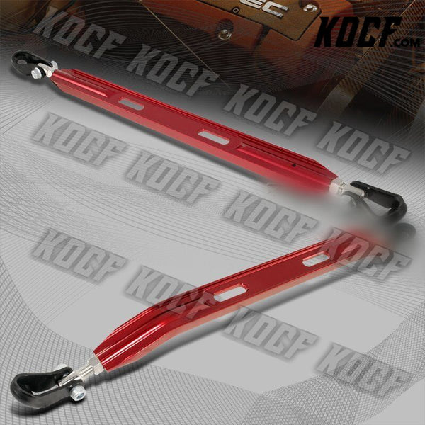 For 1990-2001 Acura Integra Red CNC Aluminum Lower Front+Rear Strut Tie bar 2pcs - KOCF.com - Car Parts