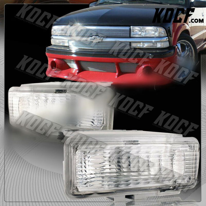 For 94-97 GMC Jimmy/Sonoma Chrome Housing Bumper Turn Signal Parking Lights - KOCF.com - Car Parts