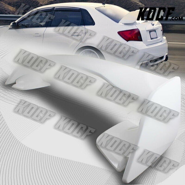 For 08-14 Subaru Impreza WRX STI Style Painted White ABS Rear Trunk Spoiler Wing - KOCF.com - Car Parts