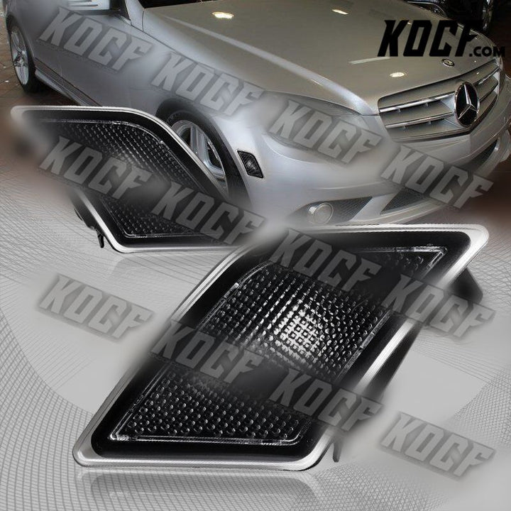 For 2008-2011 Mercedes W204 C-Class Clear Lens Turn Signal Side Marker Lights - KOCF.com - Car Parts