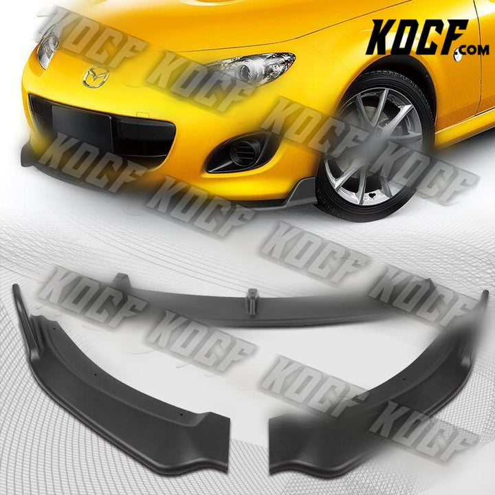 For 2009-2013 Mazda Miata MX-5 GV-Style Matt Black Front Bumper Body Spoiler Lip - KOCF.com - Car Parts