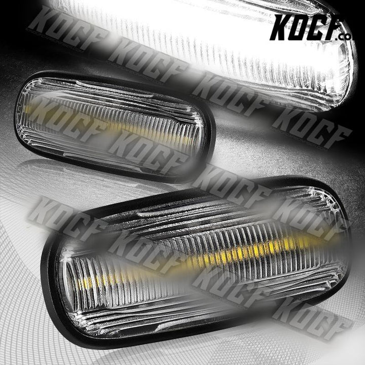 For Land Rover Defender Freelande Clear White LED Turn Signal Side Marker Lights - KOCF.com - Car Parts