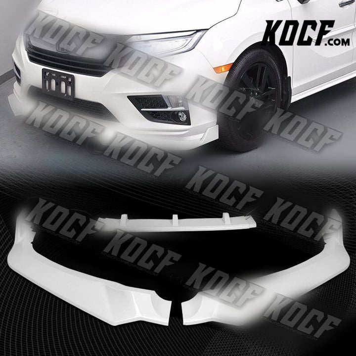 For 18-20 Honda Odyssey CK-Style Painted White Front Bumper Splitter Spoiler Lip - KOCF.com - Car Parts