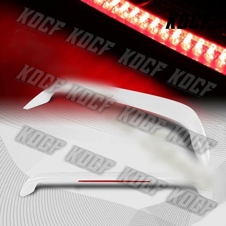 For 2001-2005 Honda Civic Coupe Painted White Rear Trunk Spoiler Wing LED Brake - KOCF.com - Car Parts