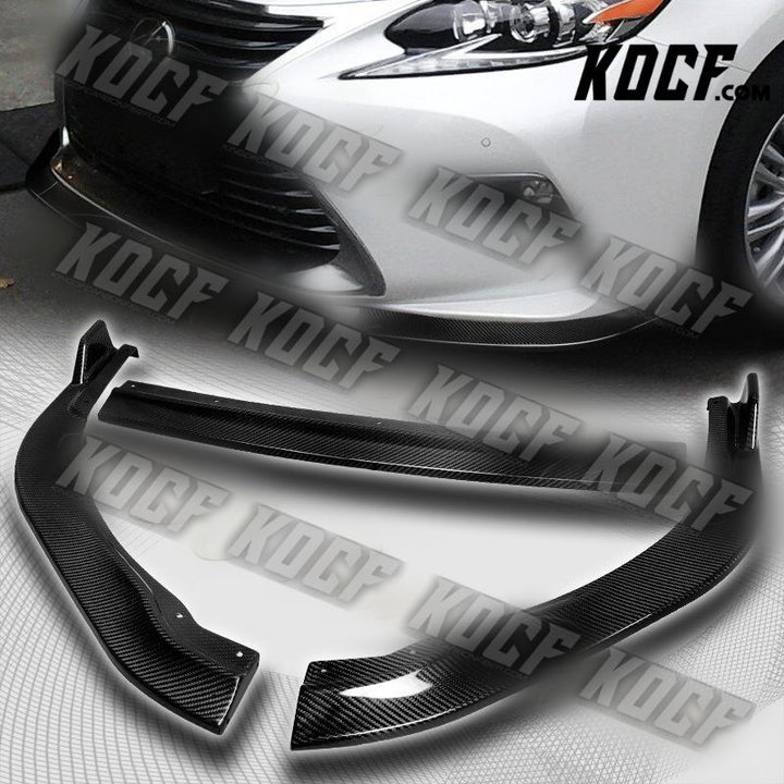 For 2016-2018 Lexus ES300h ES350 Carbon Fiber Front Bumper Splitter Spoiler Lip - KOCF.com - Car Parts