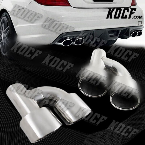 For 08-14 Mercedes-Benz C300/C350/C63 AMG C-Class Exhaust Dual Muffler Pipe Tip - KOCF.com - Car Parts