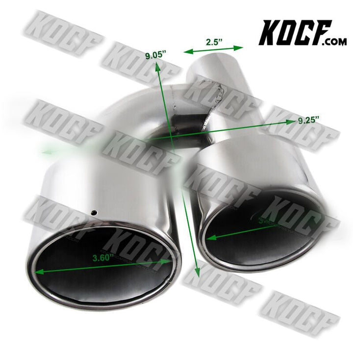 For 08-14 Mercedes-Benz C300/C350/C63 AMG C-Class Exhaust Dual Muffler Pipe Tip - KOCF.com - Car Parts