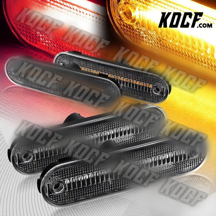 For Mazda Miata/MX-5 LED Black Front+Rear Turn Signal Side Marker Lights 4-PCS - KOCF.com - Car Parts