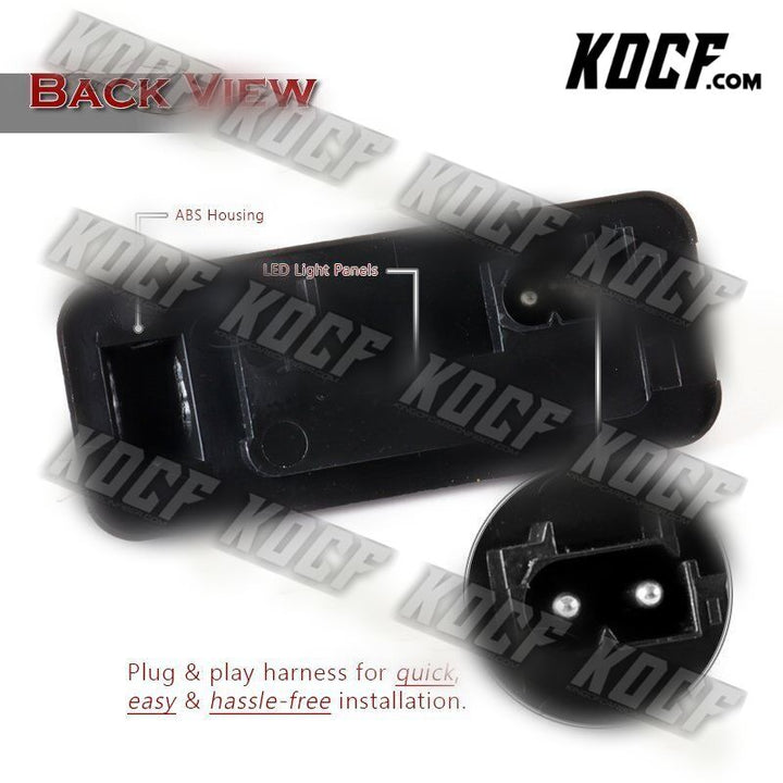 For 1992-1998 BMW E36 3-Series 6000K Xenon White 18-SMD LED License Plate Lights - KOCF.com - Car Parts