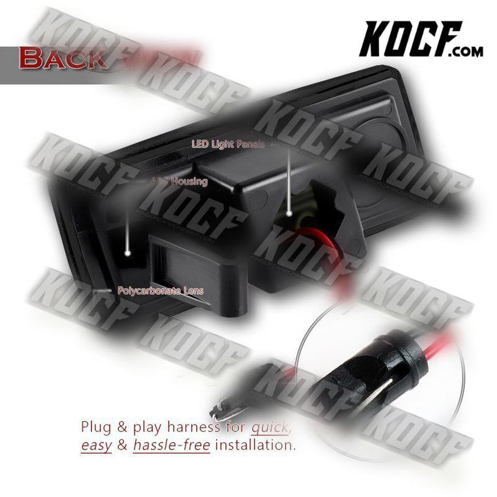 For 05-14 Chrysler 300 Smoke Lens White LED Front Turn Signal Side Marker Lights - KOCF.com - Car Parts