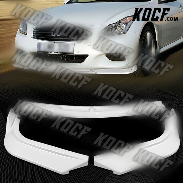 For 08-13 Infiniti G37 Coupe Painted White Front Bumper Splitter Spoiler Lip Kit - KOCF.com - Car Parts