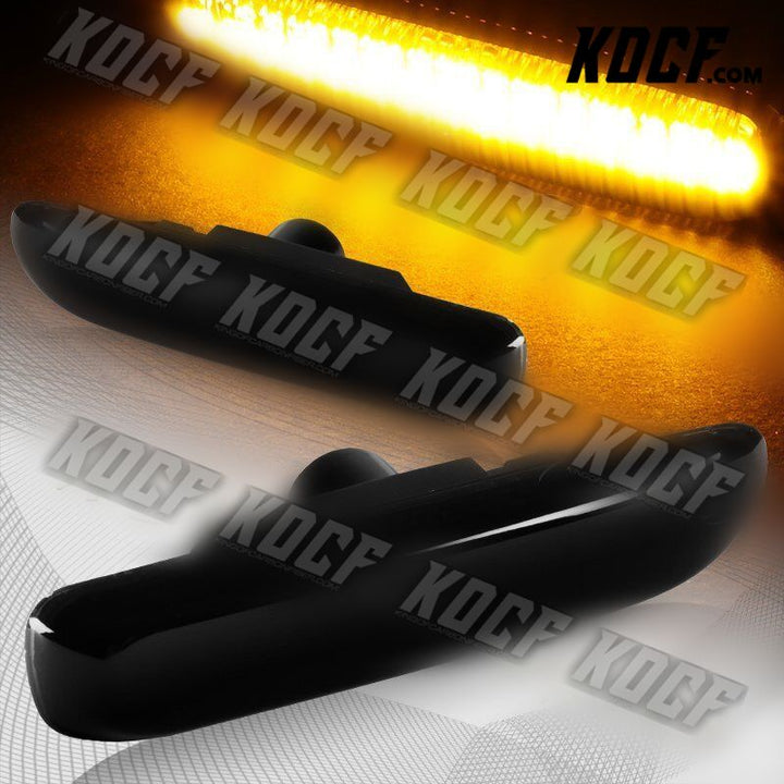 For 1998-2006 BMW 3-Series E46 Smoke Lens Amber LED Signal Side Marker Lights - KOCF.com - Car Parts