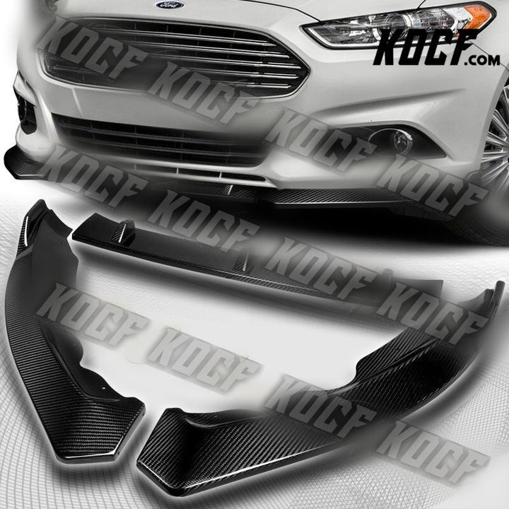 For 2013-2016 Ford Fusion Mondeo Carbon Fiber Front Bumper Splitter Spoiler Lip - KOCF.com - Car Parts