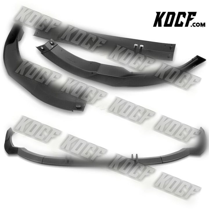 For 2022-2023 Audi S3 STP-Style Matt Black Front Bumper Splitter Spoiler Lip 3pc - KOCF.com - Car Parts