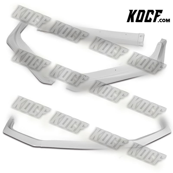 For 13-15 Honda Civic 4DR Painted White Aero-Style Front Bumper Splitter Lip 3pc - KOCF.com - Car Parts