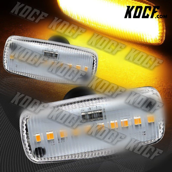 For Jeep Grand Cherokee/Patriot/Compass Clear Lens Amber LED Side Marker Lights - KOCF.com - Car Parts