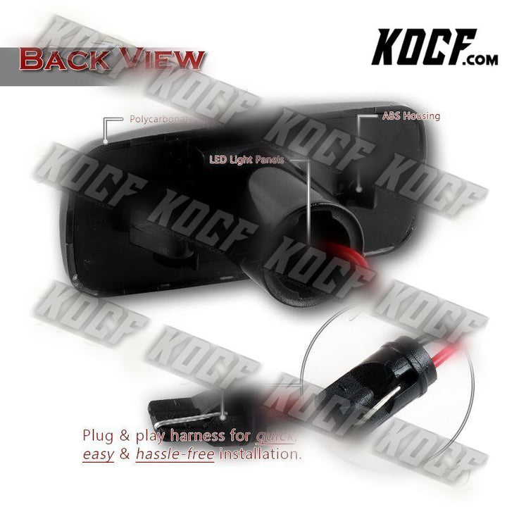 For Jeep Grand Cherokee/Patriot/Compass Clear Lens Amber LED Side Marker Lights - KOCF.com - Car Parts