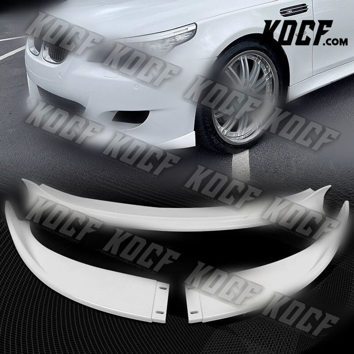 For 2006-2010 BMW E60 M5 H-Style Painted White Front Bumper Splitter Spoiler Lip - KOCF.com - Car Parts