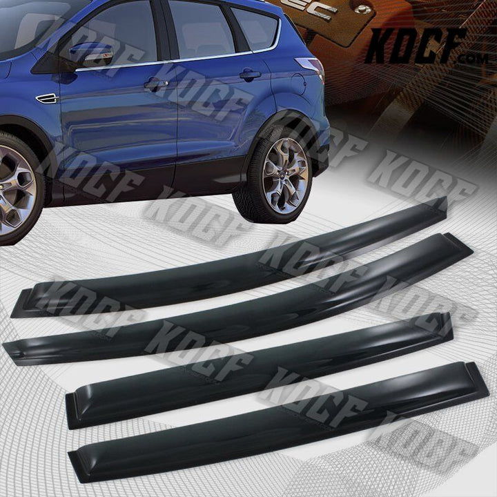 For 2013-2017 Ford Escape Smoke Tint ABS Sun Shield Door Rain Window Visor 4-PCS - KOCF.com - Car Parts