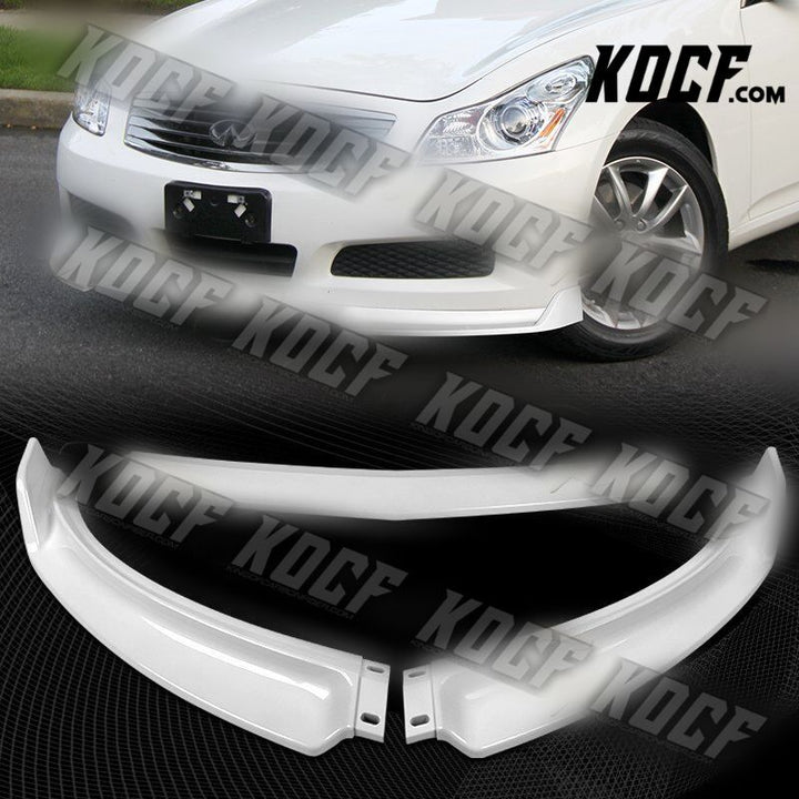 For 2007-2009 Infiniti G35 G37 4DR GT-Style Painted WH Front Bumper Spoiler Lip - KOCF.com - Car Parts