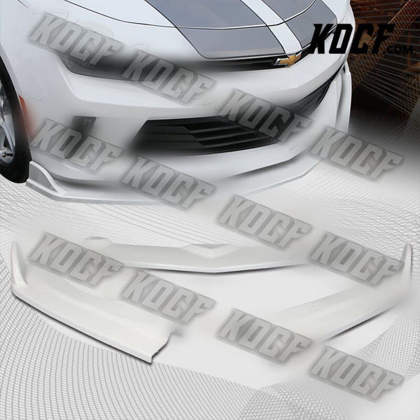 For 2016-2018 Chevy Camaro Painted White ZL1 Style Front Bumper Body Kit Lip 3PC - KOCF.com - Car Parts