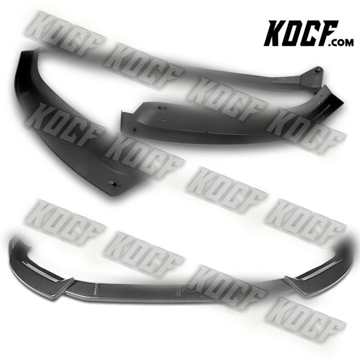 For 2017-2019 Audi A4 S4 S-Line Carbon Painted Front Bumper Splitter Spoiler Lip - KOCF.com - Car Parts