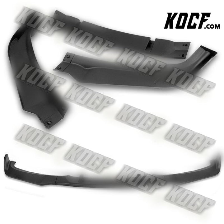 For 2006-2008 BMW E90 E91 3-Series H-Style Matt Black Front Bumper Spoiler Lip - KOCF.com - Car Parts