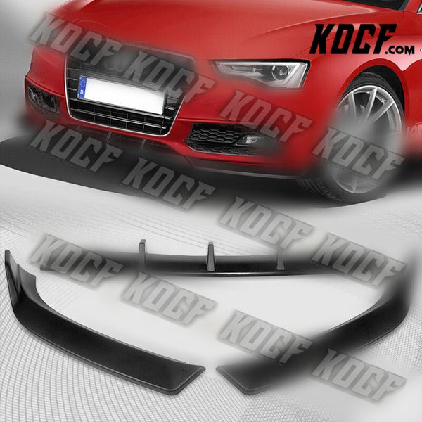 For 2013-2016 Audi A5 / S5 S-Line Matt Black Front Bumper Spoiler Splitter Lip - KOCF.com - Car Parts