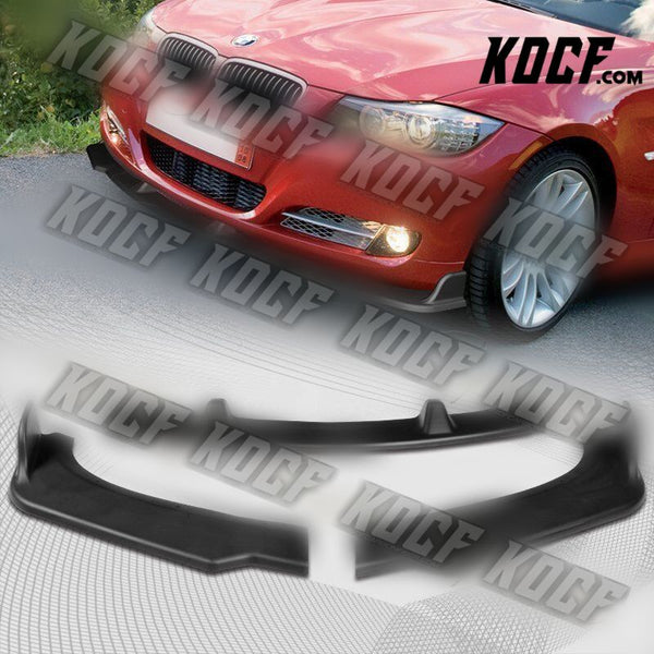 For 2009-2011 BMW E90 Sedan 3-Series Matt Black Front Bumper Body Kit Lip 3pcs - KOCF.com - Car Parts