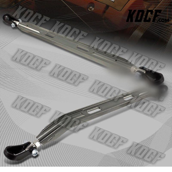 For 90-01 Acura Integra Gunmetal Aluminum Lower Front+Rear Strut Tie bar 2pcs - KOCF.com - Car Parts